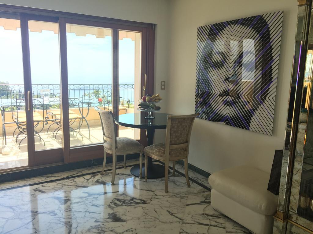 Sunny Panoramic Balcony Apartment Eze Bagian luar foto
