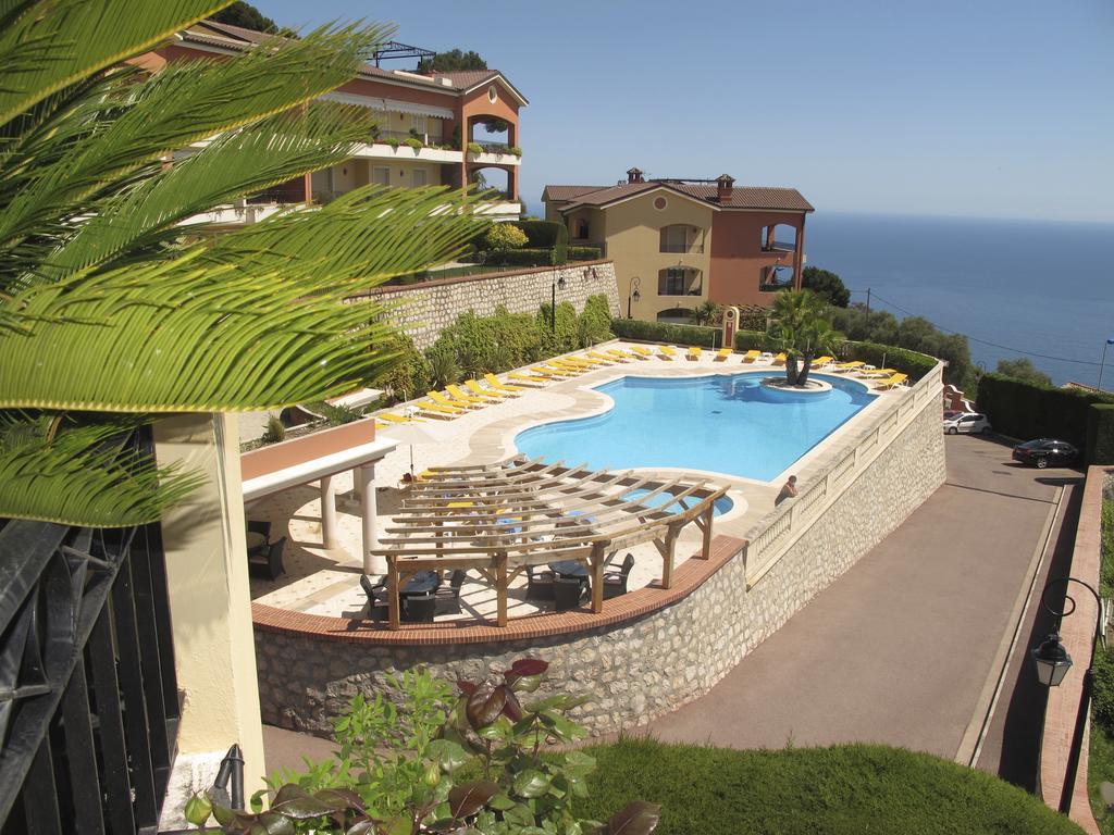 Sunny Panoramic Balcony Apartment Eze Bagian luar foto