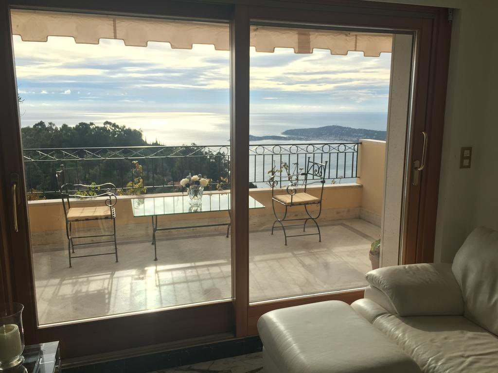Sunny Panoramic Balcony Apartment Eze Bagian luar foto