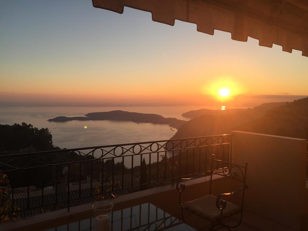 Sunny Panoramic Balcony Apartment Eze Bagian luar foto