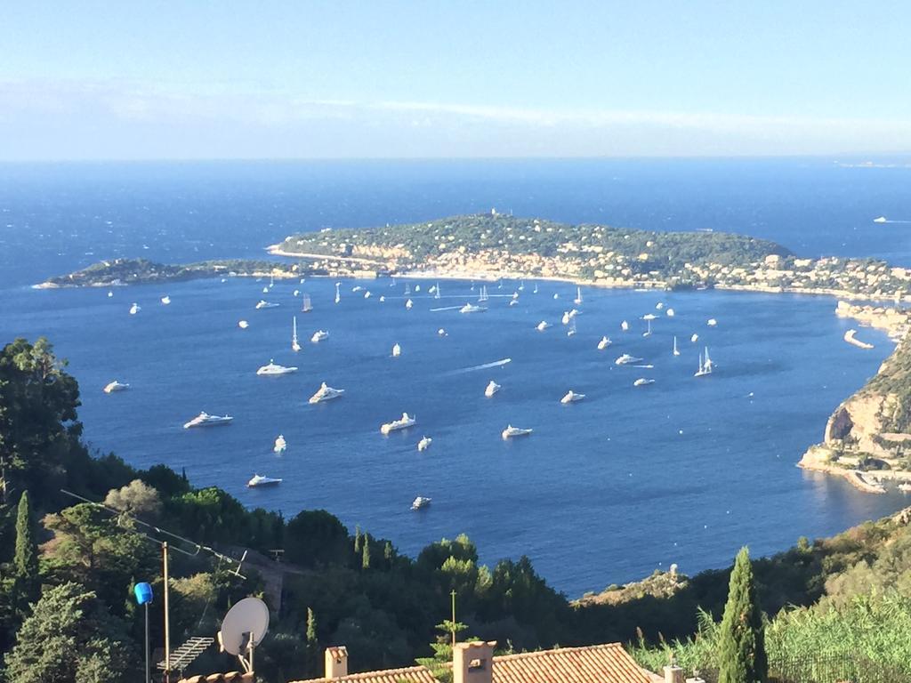 Sunny Panoramic Balcony Apartment Eze Bagian luar foto