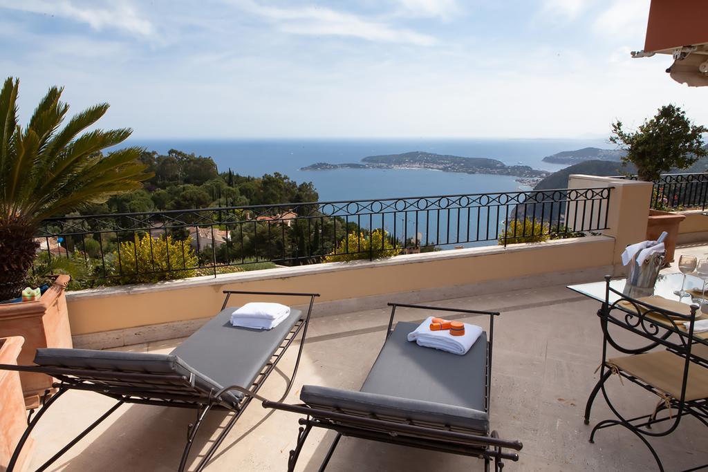 Sunny Panoramic Balcony Apartment Eze Bagian luar foto