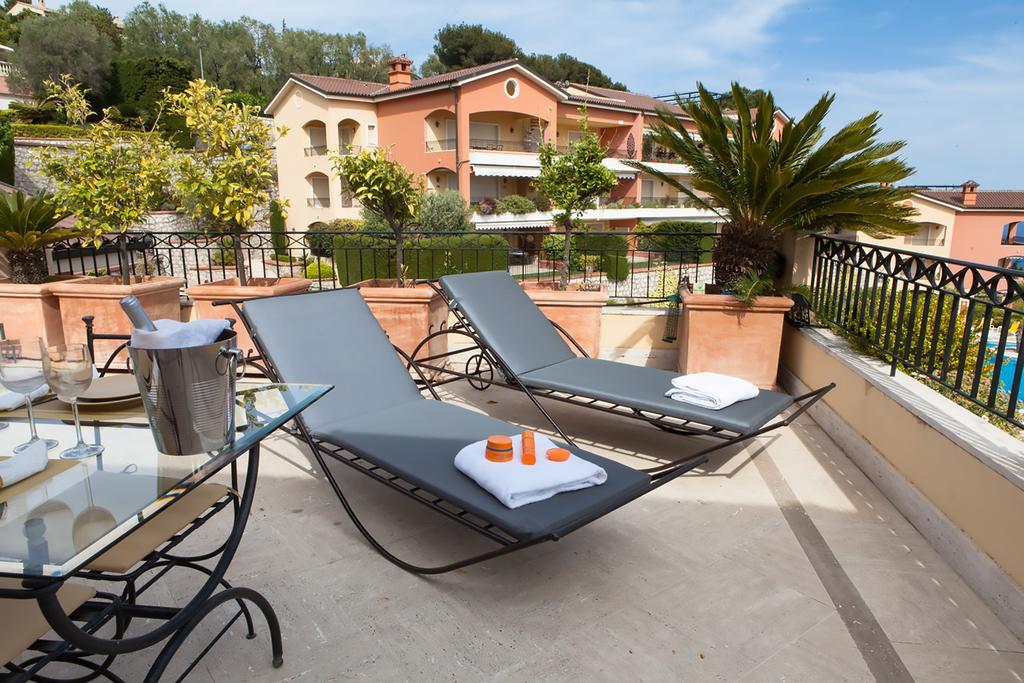 Sunny Panoramic Balcony Apartment Eze Bagian luar foto