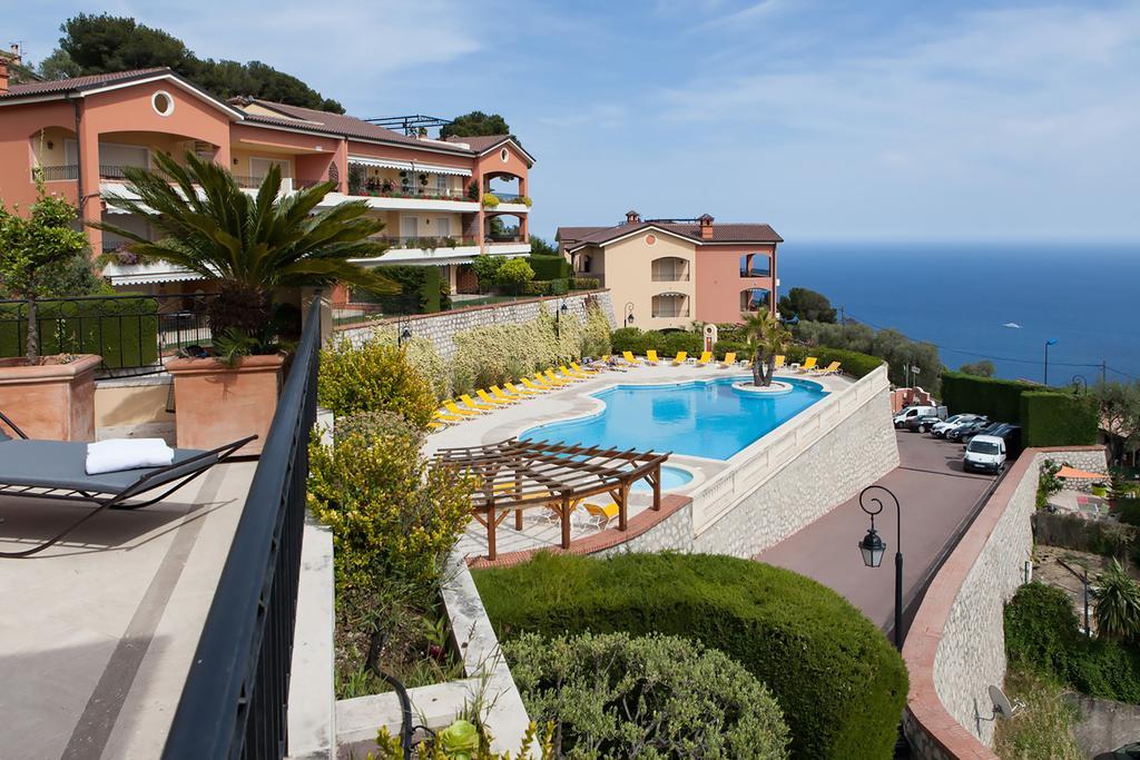 Sunny Panoramic Balcony Apartment Eze Bagian luar foto