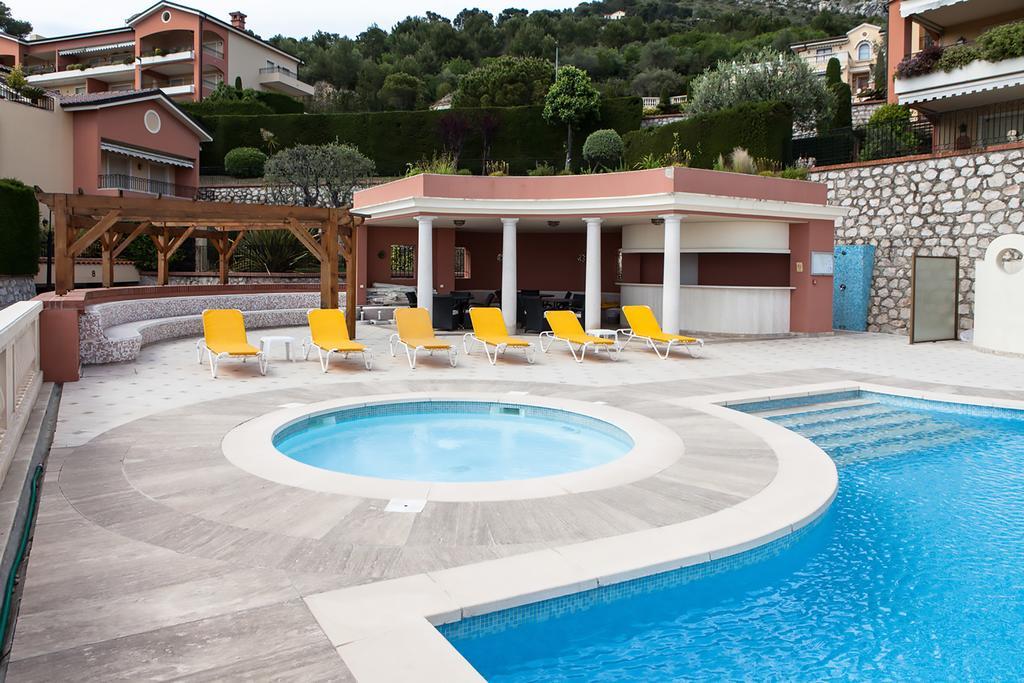 Sunny Panoramic Balcony Apartment Eze Bagian luar foto