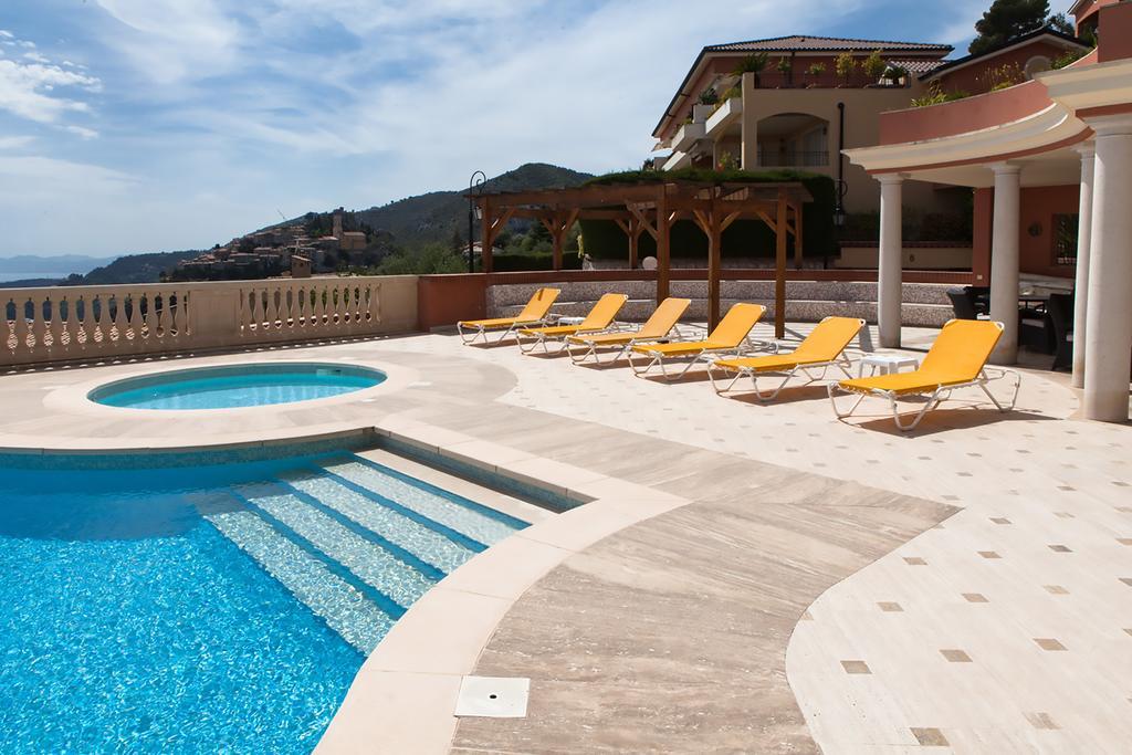 Sunny Panoramic Balcony Apartment Eze Bagian luar foto